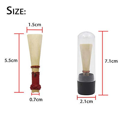 MUPOO Bassoon Reeds 5 PCS, Medium Hard Bamboo Bassoon Reed Instrument Accessories