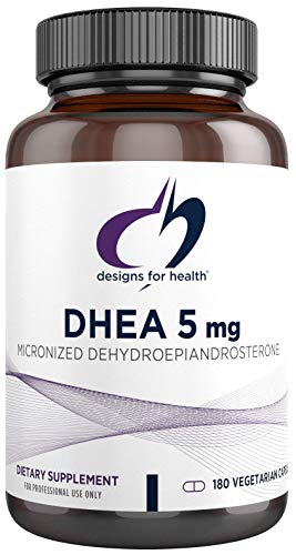 Designs for Health DHEA 5mg - Dehydroepiandrosterone Supplement for Men + Women - Helps Support Healthy Aging, Energy + Hormonal Synthesis, Non-GMO (180 Capsules)
