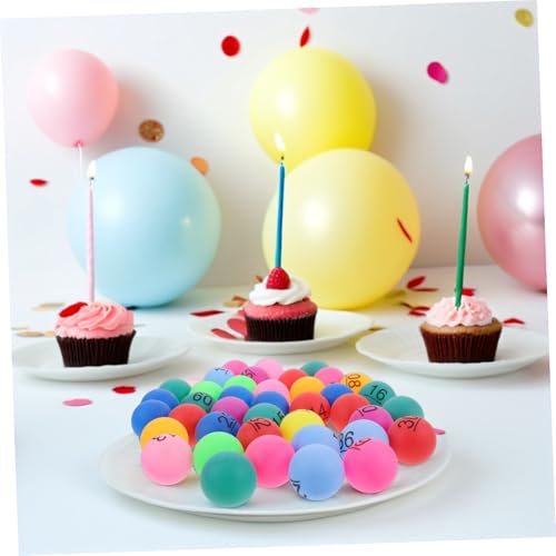 Bolas de bingo numeradas de plástico resistente con colores vivos 4