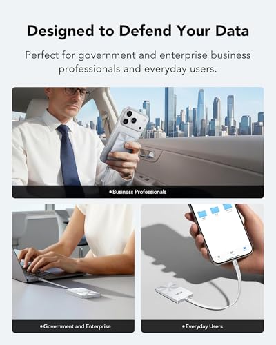 Lexar TouchLock Portable SSD 512GB with One-Touch NFC Encryption Authentication, External Solid-State Drives USB 3.2 Gen2, Magnetic Phone SSD Support for iPhone 17/16, Tablet, PC - Image 3