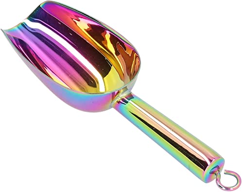 Paletta per ghiaccio in acciaio inox, raschietto per ghiaccio, forma trapezoidale per tutti gli usi, paletta per farina, bar, barbecue, secchiello per ghiaccio, cucina, buffet, festa, bevande, negozio