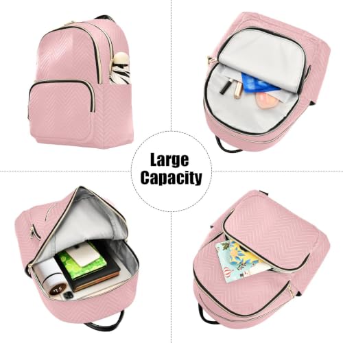 Image of ALAZA Rose Pink Small Backpack Purse for Women Travel Bag Fashion Daypack Back Pack Shoulder Bag