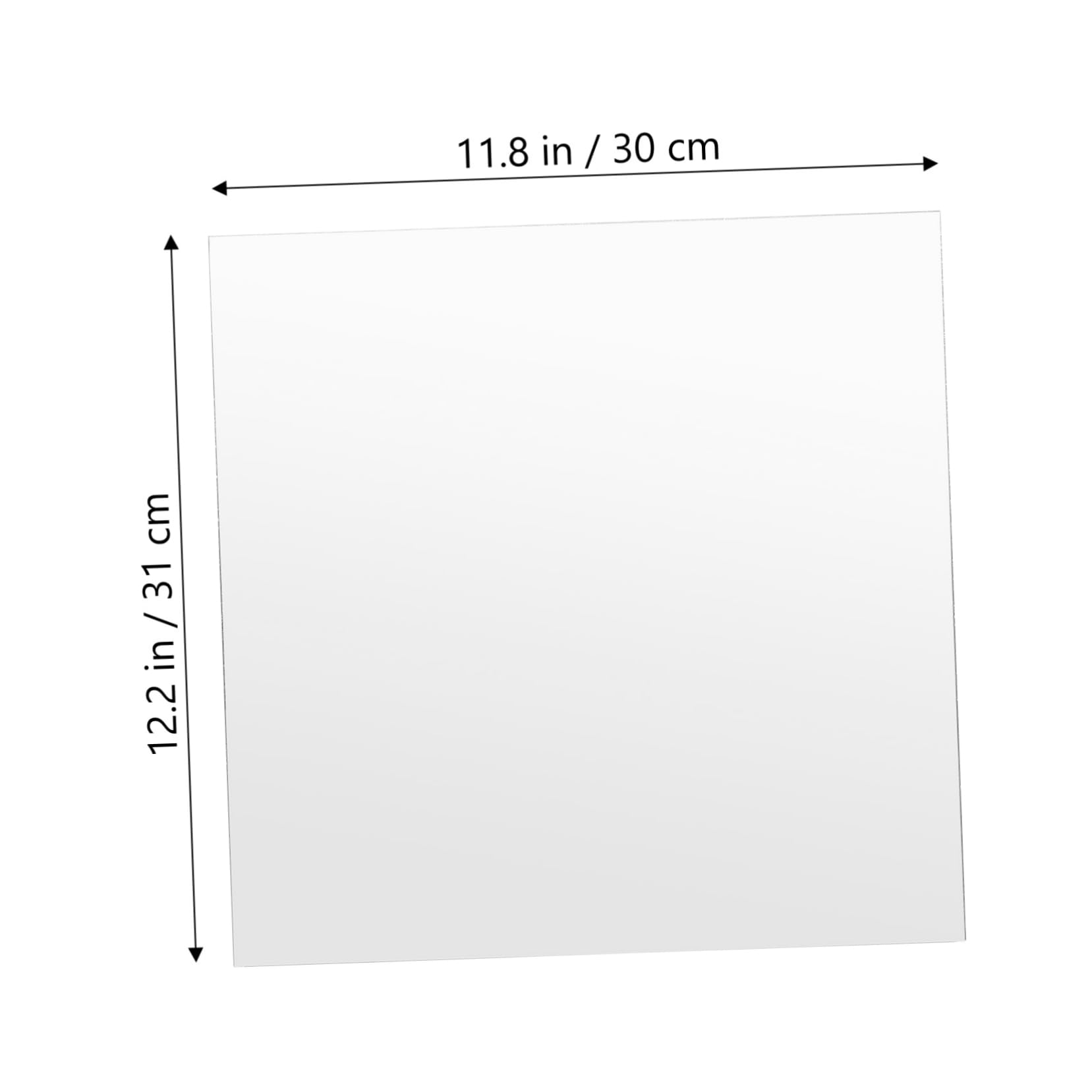 Mobestech Specchio da Parete Adesivo ad Alta Definizione, Set di Quattro | Pannelli 30x30cm Angoli Arrotondati, Vetro e Colla, per Negozi e Bagni