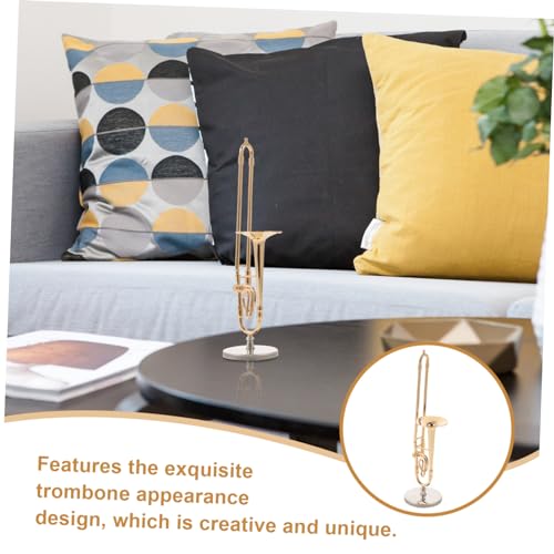 Trombone en cuivre pour bureau décoratif musical d'exception avec finition soignée - 4
