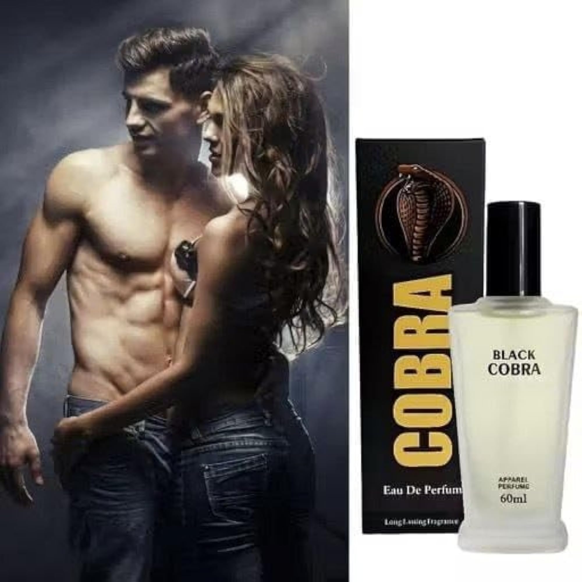 Black Cobra Eau De Perfume for Men, Daring & Intense