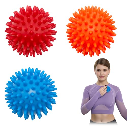 IKKAB 3PCS Soft Spiky Balls
