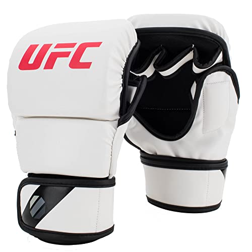 UFC MMA 8oz Sparring Gloves, Color- White, Size- L/XL
