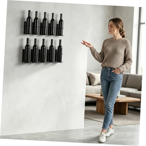 Soporte para botellas de vino de pared 6 piezas miniatura 6