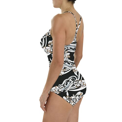 Private Island Sports Women UPF 50+ One Piece Swimming Rash Guard Swimsuit Yoga Active Workout (OPSCHEMISOL)3