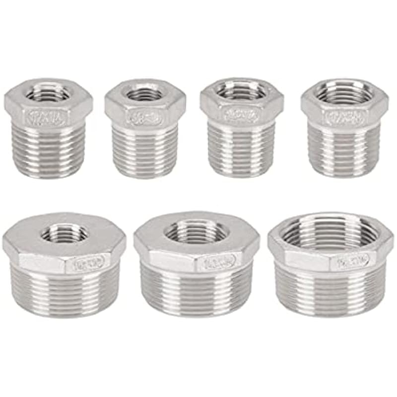 専門店 uxcell 六角レデューサーブッシング 3 8 PTオス-1 2 PTメス