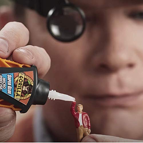Image of Gorilla Micro Precise Super Glue, Clear, 5.5 g, All Purpose | Fast Setting Formula, Bonds Glass, Plastic, Wood, and Metal, Ideal for Projects and Repairs