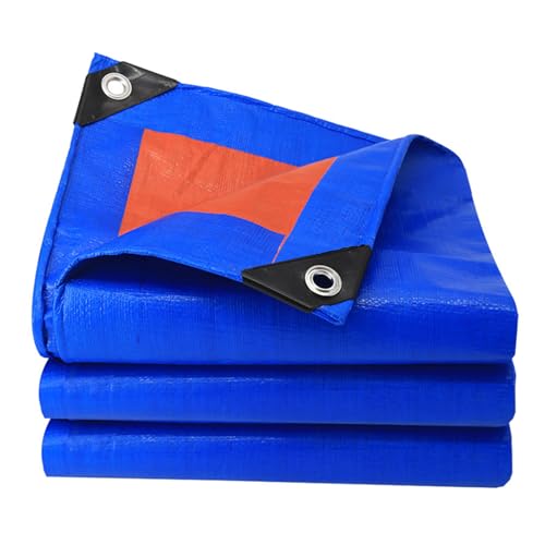 YYDSWTW Lona Impermeable de Alta Resistencia Lona al Aire Libre para Acampar la Hoja de Tierra del jardín Resistente a la abrasión Azul 10 * 12m