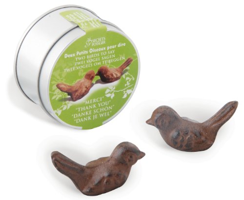 Fallen Fruits Boîte Ronde en étain Motif Oiseaux Inscription Thank You