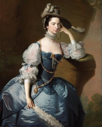 Prints Toile Margaret Lady Oxenden par Hudson peinture haut de gamme salon 60x90