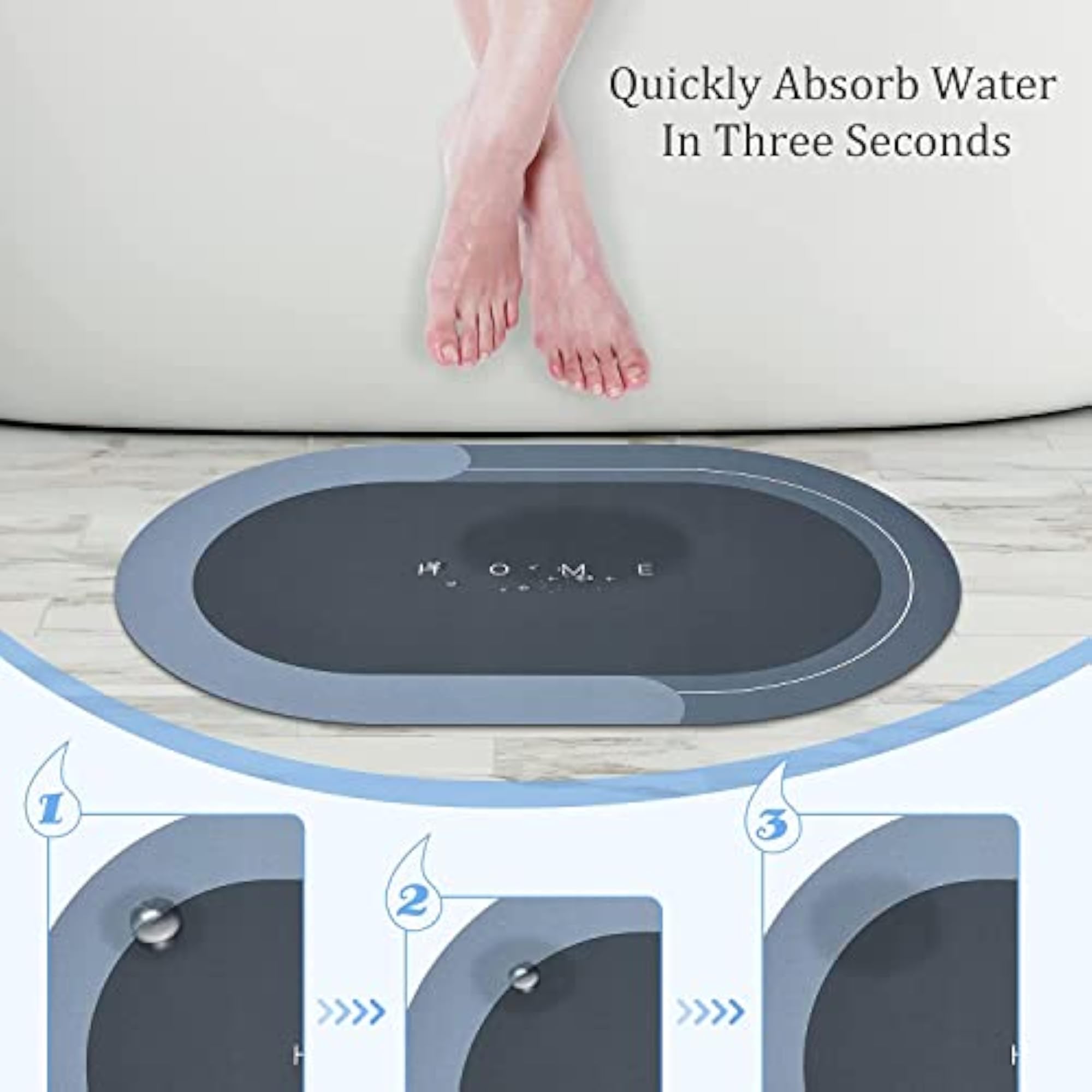 Large Quick-Drying Bathroom Carpet Mat