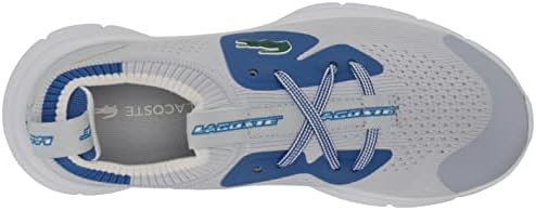 Lacoste Run Spin Knit Sneaker, LT BLU/BLU, 6 US Unisex Big Kid | Image 4