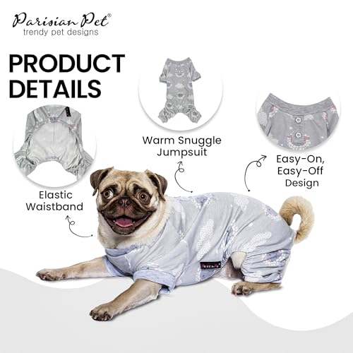Pijama para Perros Parisian Pet de Algodón Gris Talla S miniatura 3