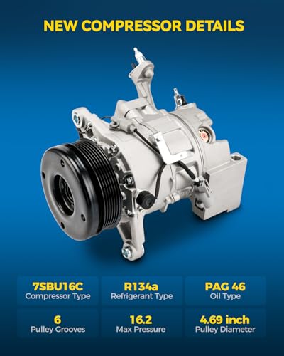 Image of PHILTOP CO10571C NEW Air Conditioner AC Compressor with Clutch Compatible with Lexus GS300 1998-2005, IS300 2001 2002 2003 2004 2005