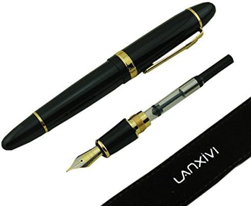Gullor Luxury Jinhao 250 Balck with White Stripe Rollerball Pen with Golden Clip