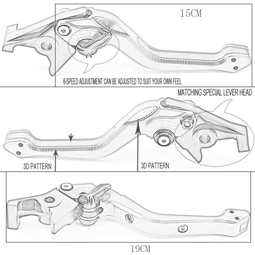 Maneta de embrague de moto regulable para evitar fatiga en Suzuki GS1400 kit negro azul 4