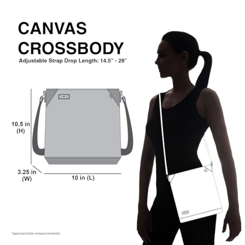 Image of CHALA Canvas Crossbody Women Mid-Size Crossbody Shoulder Purse with Adjustable Strap