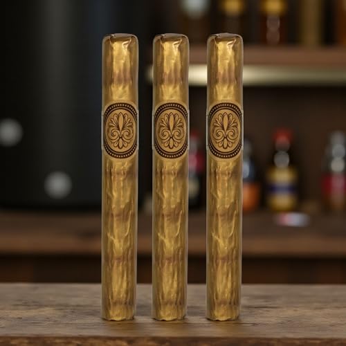 MIJOMA Schokoladen Zigarren 2er Set – je 3 Zigarren aus Gianduja Haselnuss Milchschokolade mit Vanille – Männergeschenk Weihnachten Geburtstag Hochzeit – 2x75g Geschenkidee