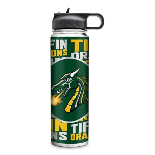 Rico Industries NCAA Tiffin Dragons Standard 22oz Stainless Steel Tumbler with Lid - Great For Coffee, Tea, Water or Cocktails
