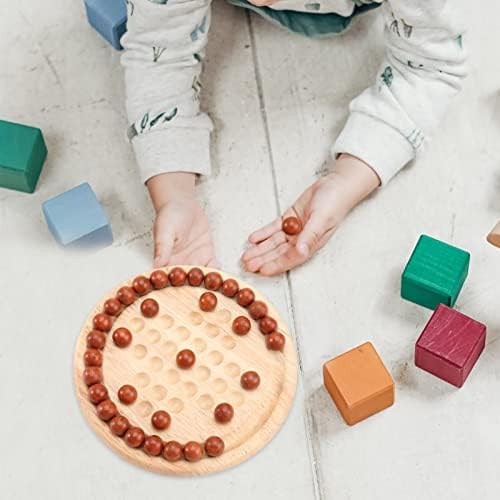 Totority Wooden Solitaire Board Game, Indian Classic Solitaire Board Game Europe Board Game Single Chess Toy Solitaire Board Game Set for Beginner Kids Family Board Game 5 41Os3m6AC7L. AC