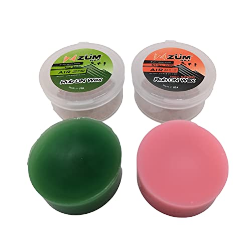 ZUMWax RUB ON Wax Ski/Snowboard/Nordic Sample Pack - Universal & CHILL HIGH Speed - 20g Each, Easy Cork applicator, Long-Lasting, Vanilla Scent, Made in USA, PFAS-Free. Quick waxing on The Slopes!