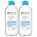 Garnier SkinActive Micellar Cleansing Water, For Waterproof Makeup, 13.5 Ounce (Pack of 2)