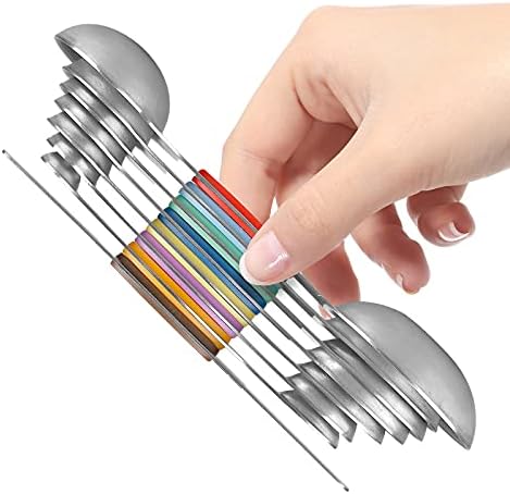 Magnetic Measuring Spoons Set, 8-Piece Stainless Steel Kitchen Measuring Tool for Measuring Dry and Liquid Ingredients, Suitable for Narrow Spice Jars