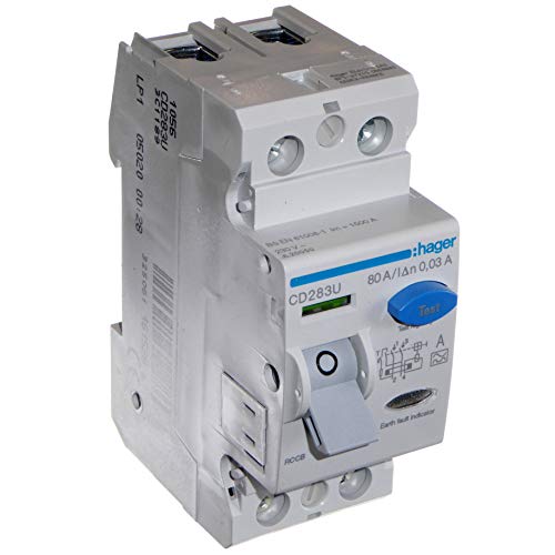 RCD RCCB Hager CD283U protection différentielle AC DC 80A 30mA