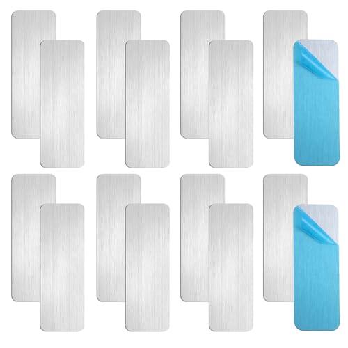 16 selbstklebende Metallplatten für Magnete magnetische Halterung selbstklebende Metallstreifen 1 x 2 75 rechteckige Stahlbleche für Magnete auf nicht-metallischen Lüftungsschlitzen Telefon