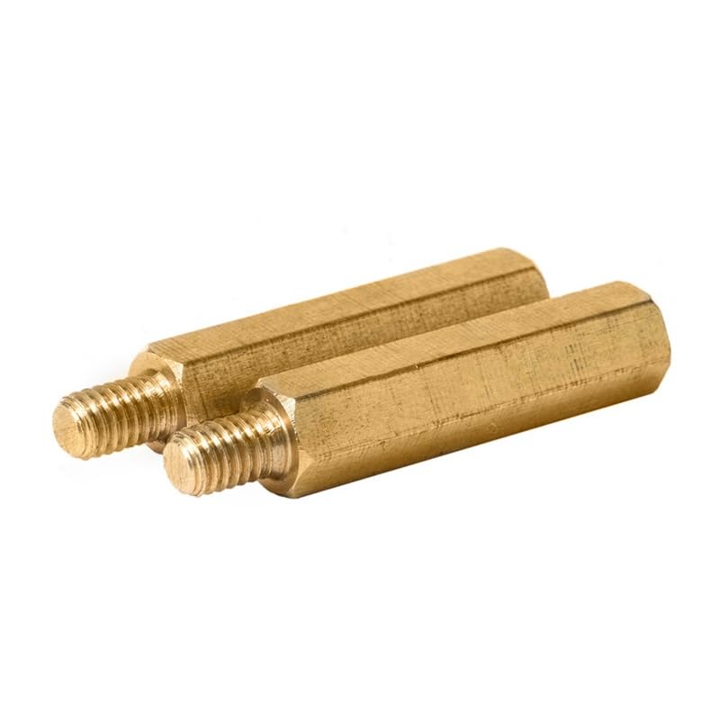 Pilar hexagonal de latón Separador de placa de pilar de latón hexagonal macho y hembra, espaciador de PCB, tornillo de placa base, M3 x L + 5/6 mm, 5 mm, M3, longitud 4-60 mm(29mm (10pcs),M3 (Thread 6