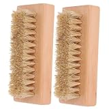Yardwe 木材と白豚毛製ギターダスト除去ブラシ 耐久性と掃除効果に良いフレット用クリーナー エレキ アコースティックギターやウクレレ向け楽器清掃ツール 2個入り