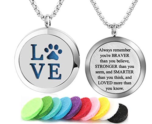 GFONDINGD Rose Gold Essential Oils Aromatherapy Tree of Life Pattern Diffuser Locket Necklace