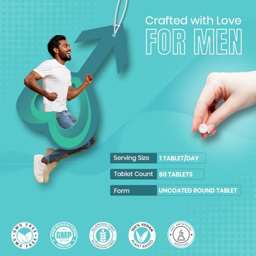Image of CUREFOREVER Multivitamin & Multimineral for Men with 27 Key Nutrients with Vitamin C, D3, K2, B12, Biotin & Zinc for Enhanced Energy, Stamina, and Immunity (60 Count (Pack of 2))