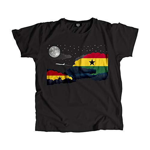 T-shirt Ghana Night Clouds pour homme et femme en coton