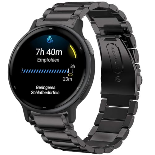 Bracelet acier inoxydable anti-irritation pour Garmin Vivoactive 5