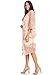 Anna-Kaci Womens Long Embroidered Lace Kimono Cardigan with Half Sleeves, Mauve, OneSize