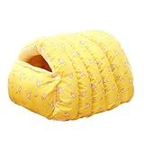 Espacio de Escondite Seguro: Esta cama caliente para gatos cuenta con una estructura semi-cerrada que actúa como un refugio privado y relajante, ofreciendo a los gatos un escondite cómodo y seguro para descansar. Fomenta la relajación durante las horas de reposo, proporcionando un espacio donde pueden sentirse y protegidos, ideal para reducir el estrés y promover un ambiente de paz en el hogar para su mascota.