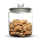 Loot Fairy – Clear Cookie Jar, Glass Jar with Lid, Leak-Proof and Airtight Glass Canister with...