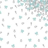 120pcs She’s Tying the Knot Bridal Shower Confetti, Blue Bow Coquette Bachelorette Table Confetti, Blue Glitter Coquette Table Scatter, Bow Engagement/Wedding Party Decoration