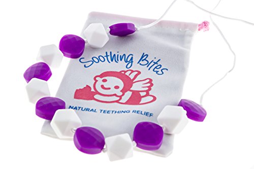 Soothing Bites Lavi - Silicone Bead Teething Necklace For Mom - BPA Free Food Grade Silicone To Soothe Baby Gum Pain