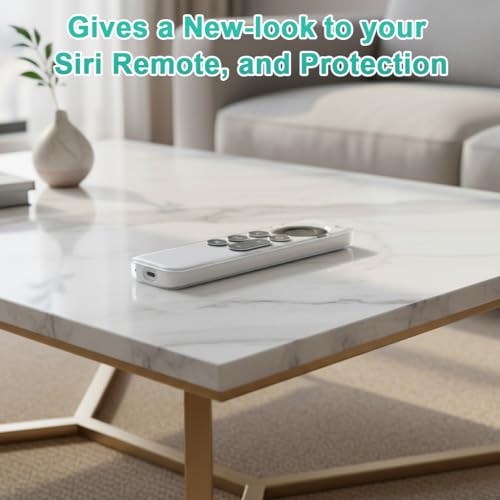 Image of ZORBES Siri Remote Cover Anti-Scratch TPU Remote Skin Cover Clear Compatible with TV 4k 6th /7th Gen Streaming Devices