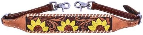 Showman ® Ladies Hand Painted Sunflower Design Wither Strap