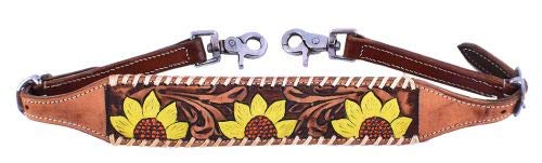 Showman Ladies Hand Painted Sunflower Design Wither Strap! New Horse TACK!