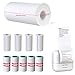 9 Rollen Druckpapier für Mini Drucker, 4 Rollen Thermopapier + 5 Rollen Aufkleberpapier Thermopapier - 55 mm Breit (Drucker Nicht Enthalten)