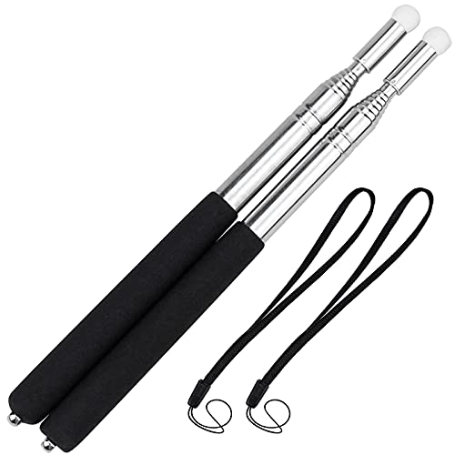 HOAOH Pointer Sticks, Extendable Pointing Stick for Teachers, 2 Pieces 1m Retractable Telescope Poin