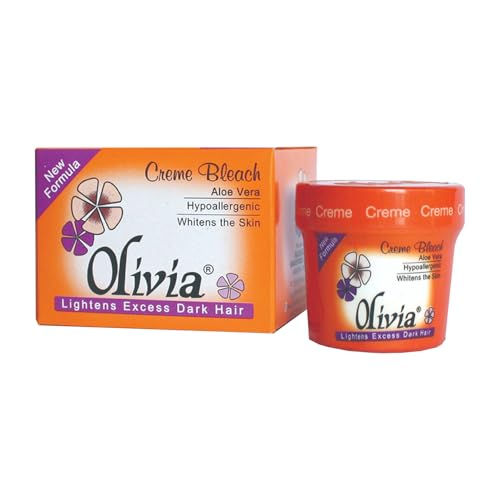 Olivia Creme Bleach - 30ml (Pack of 1) | Hypoallergenic Formula for Face & Body | Lightens Excess Dark Hair| Achieve Soft & Glowing Skin